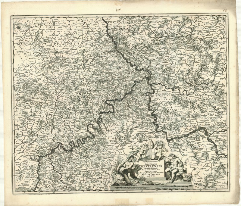 Map, Archiepiscopatus et electoratus Trevirensis, Frederick de Wit (1610-1698), Copperplate print