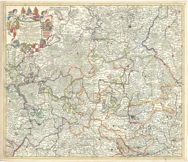 Map, Theodorus Danckerts (1663-1727), Copperplate print