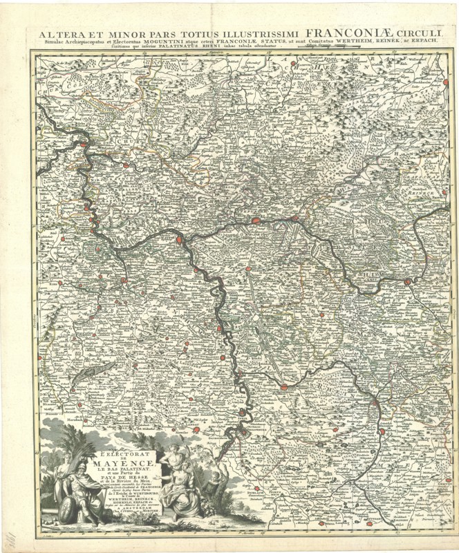 Map, Johannes Condet (1711-1781), Copperplate print