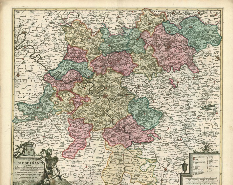 Map, Frederick de Wit (1610-1698), Copperplate print