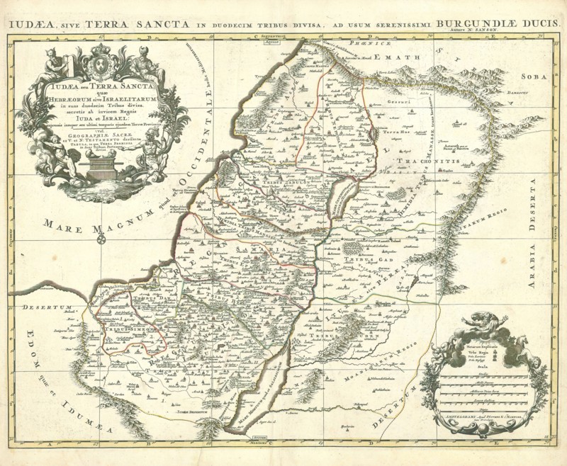 Map, Nicolas Sanson (1600-1667), Copperplate print