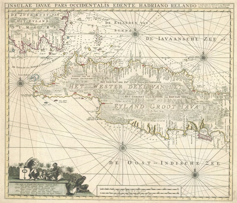 Map, Insulae Iavae Pars Occidentalis, Adriaan Reland (1676-1718), Copperplate print