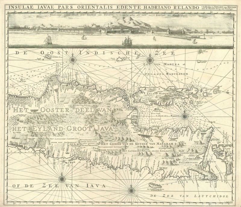 Map, Insulae Iavae Pars Orientalis, Adriaan Reland (1676-1718), Copperplate print