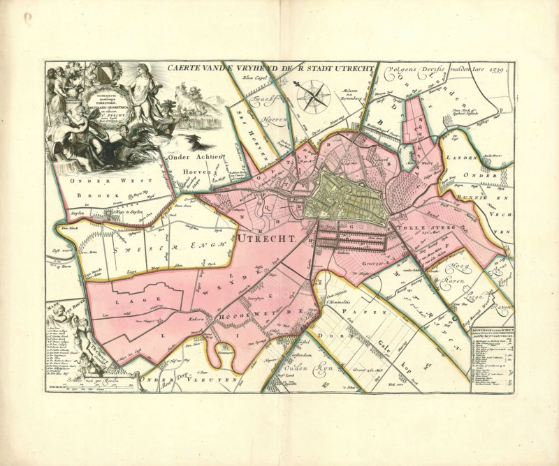 Map, Ultrajecti ejusdemque territorii delineatio geometrica, C. Specht (fl. 1695-1726), Copperplate print
