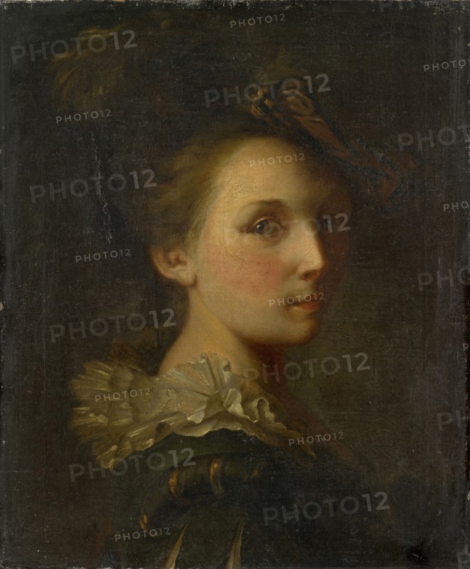Young Girl in Spanish Costume (L'Espagnolette), oil on canvas, 43 x 35 cm, unsigned, Alexis Grimou, (Kopie nach (?) / copy after (?)), Argenteuil 1678–1733 Paris