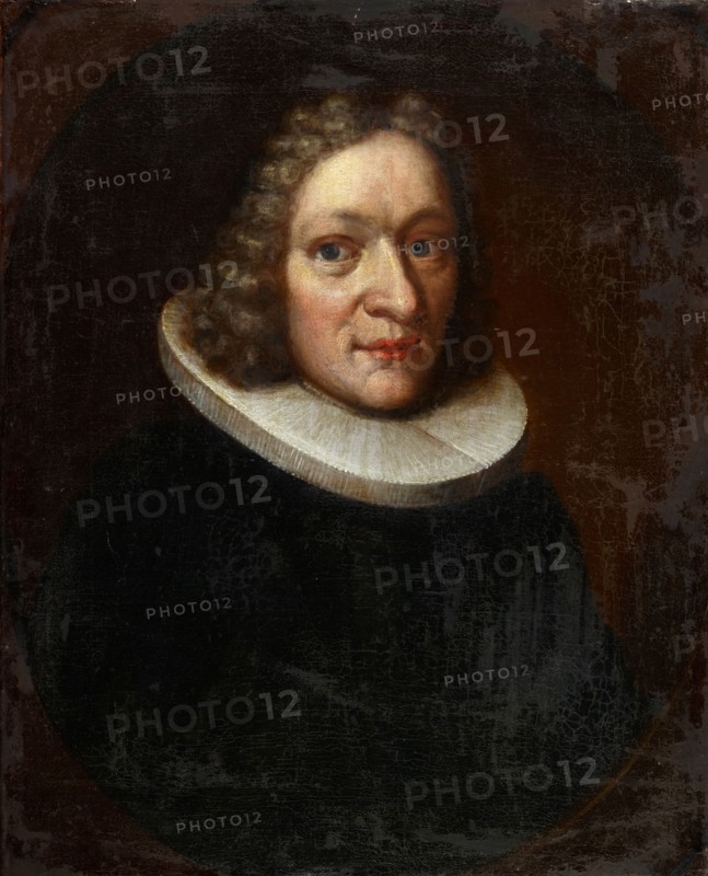 Portrait of a gentleman with a ruff, oil on canvas, 41.5 x 33 cm, unsigned, Schweizerischer Meister, 18. Jh.