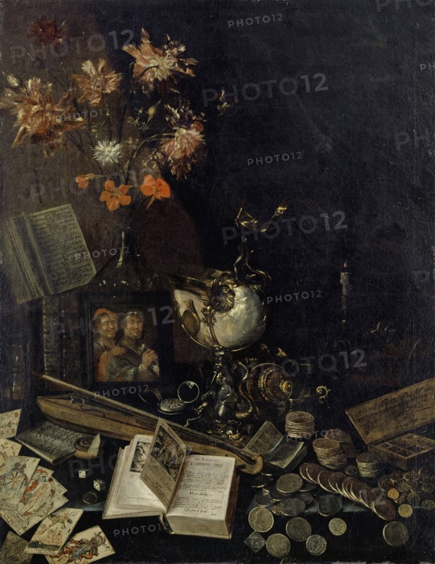 Vanitas Still Life, 1697, oil on canvas, 104.5 x 81 cm, Signed and dated on the lid of the cash box at the bottom right: Johann Rudolph, Luterburg, Basiliensis fecit, • ANNo •, j697 •, Johann Rudolf Loutherburg, Basel 1652–1727 Basel