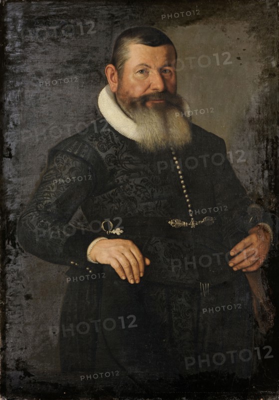 Portrait of a bearded gentleman, 1634, oil on canvas, 101 x 71 cm, unmarked, but dated upper left: ÆTAT.SVÆ.52., AN [N] 1634, Schweizerischer Meister, 17. Jh.