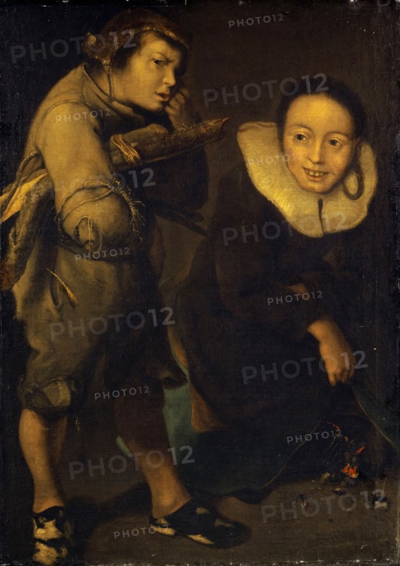Two Freezing Children: Allegory of Winter, after 1663, oil on canvas, 67.5 x 94 cm, unmarked, Christoph Paudiss, (Kopie nach / copy after), um 1625/1630–1666