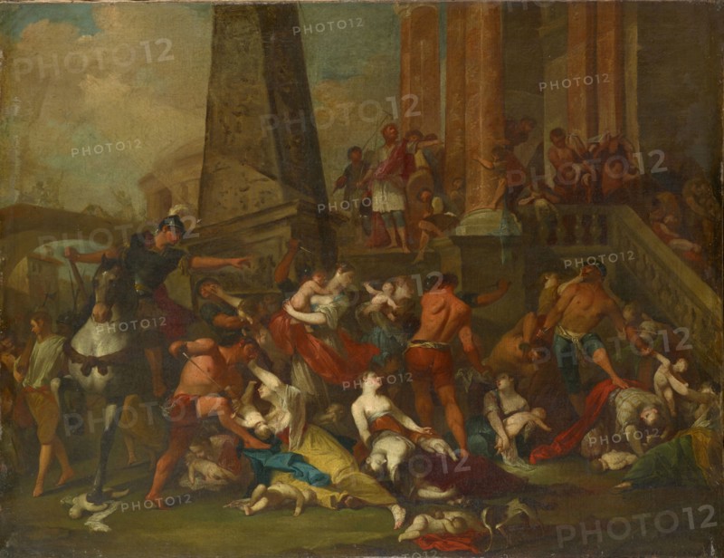 Bethlehemite Infanticide, oil on canvas, 65 x 79 cm, unmarked, Französischer Meister, 18. Jh., (?)