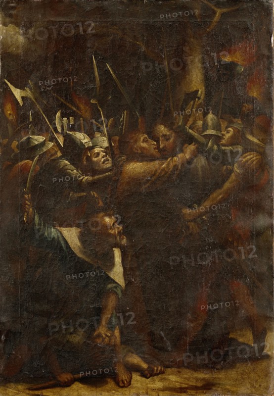 Capture of Christ, 1718, oil on canvas, 94 x 65.5 cm, unmarked, Nikolaus Bernoulli d. J., Basel 1687–1769 Basel, Hans Holbein d. J., (Kopie nach / copy after), Augsburg um 1497/98–1543 London