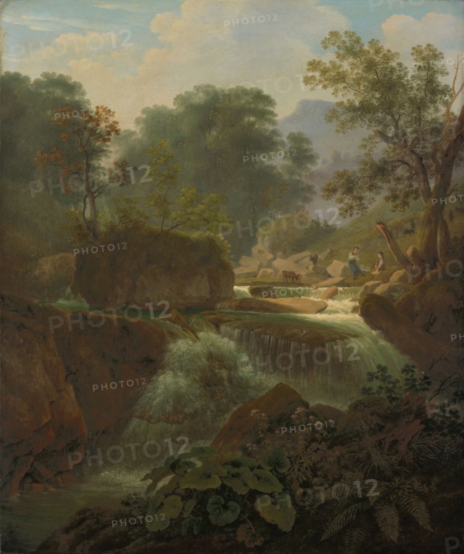 Am Reichenbach, oil on canvas, 55 x 45.5 cm, not marked, Samuel Birmann, Basel 1793–1847 Basel