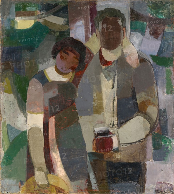 Couple Under Trees (The Artist and His Wife), c. 1922-1923, oil on canvas, 110 x 100 cm, unsigned, Albert Müller, Basel 1897–1926 Obino/Tessin