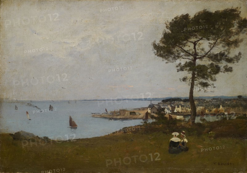 Petit port breton, 1866, oil on canvas, 32.5 x 46 cm, signed lower right: F. BOCION., François Louis David Bocion, Lausanne 1828–1890 Lausanne