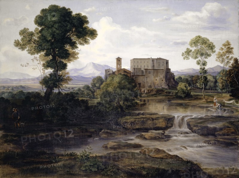 Southern Plain with Monastery, 1838, oil on canvas, 80.8 x 107 cm, not marked, Johann Heinrich Ferdinand Olivier, Dessau 1785–1841 München