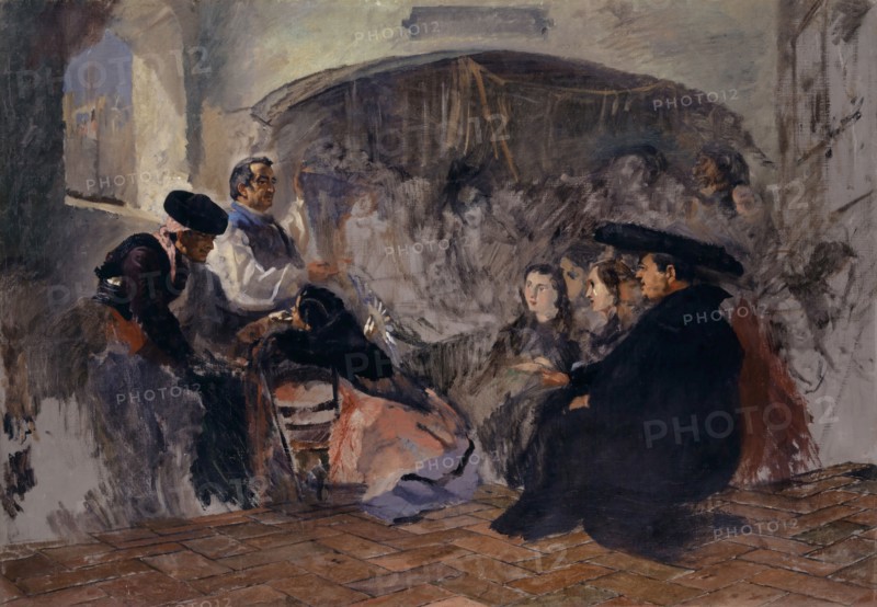 Painting Auction in Seville, 1860, oil on canvas, 103 x 148.5 cm, not specified, Frank Buchser, Feldbrunnen/Solothurn 1828–1890 Feldbrunnen/Solothurn