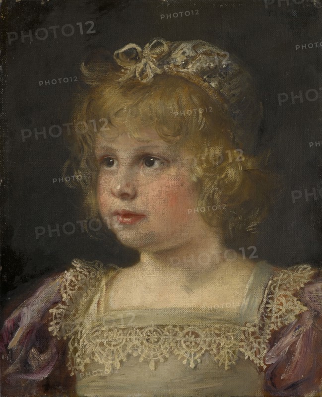 Daughter of the artist, 1900, oil on canvas, 38.6 x 31.4 cm, signed and dated upper right: F A v Kaulbach, 1900, Friedrich August von Kaulbach, München 1850–1920 Ohlstadt b. Murnau