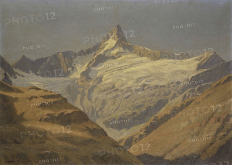 Le Moming depuis Riffelalp, 1933, oil on board, 49 x 68 cm, signed and dated lower left: RÉGNAULT SARASIN, 33, Régnault Sarasin, Basel 1886–1943 Ronco/Tessin