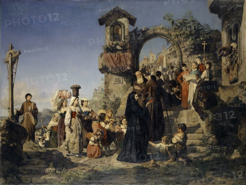 Marientag in the Sabinergebirge, 1860, oil on canvas, 149.5 x 198.5 cm, Signed and dated lower left: E. Stückelberg faciebat 1860., Ernst Stückelberg, Basel 1831–1903 Basel