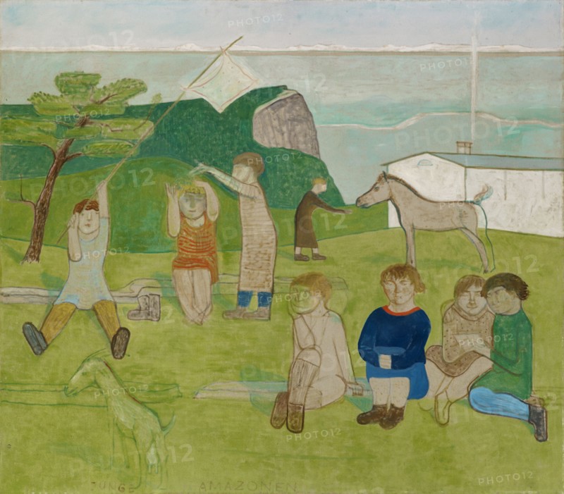 Young Amazons, 1932, oil on canvas, 87.5 x 100 cm, inscribed lower left: YOUNG AMAZONS, Paul Wilde, Basel 1893–1936 Basel