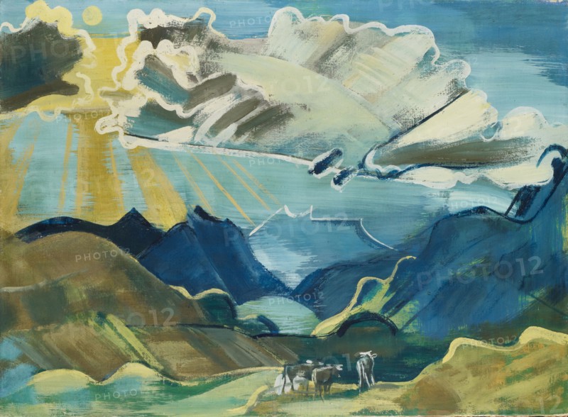 Balmalp with Schächental and Urirotstock, 1927/1928, paint on canvas, 73.5 x 100.5 cm, unmarked, August Babberger, Hausen im Wiesental 1885–1936 Altdorf/Uri