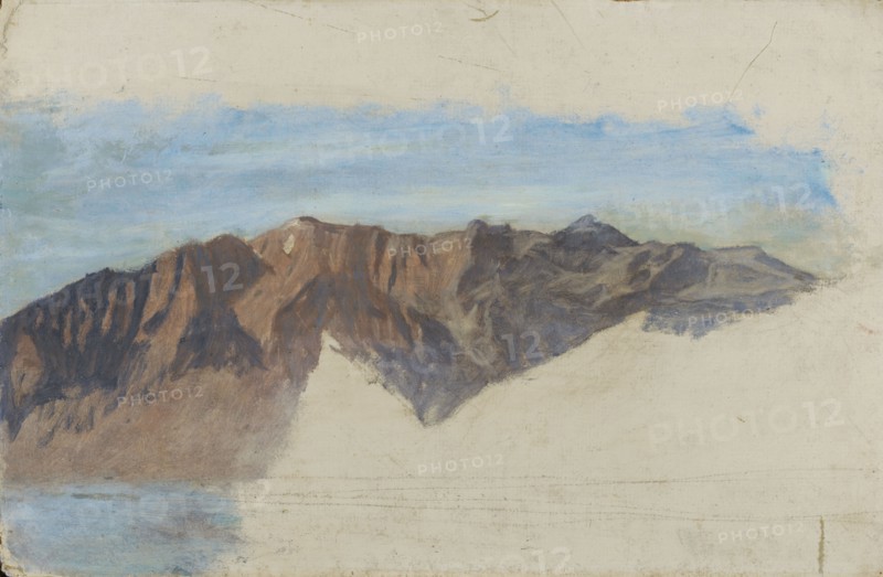Savoy Mountains, oil on board, 30.5 x 46.5 cm, not marked, William de Goumois, Basel 1865–1941 Riehen/Basel-Stadt