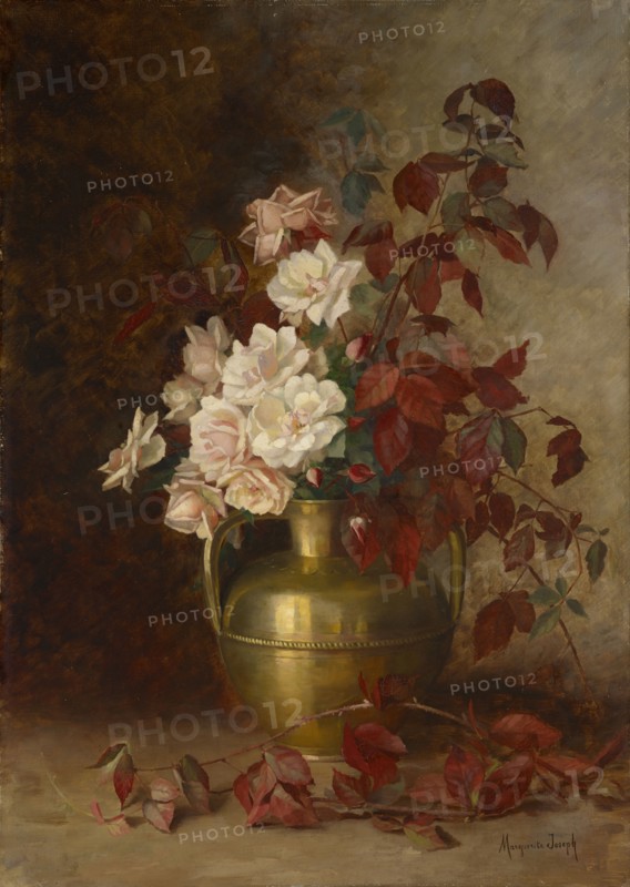 Bouquet of roses, oil on canvas, 92.5 x 65 cm, signed lower right: Marguerite Joseph, Marguerite Joseph, Rischheim/Elsass 1856–1905 Paris