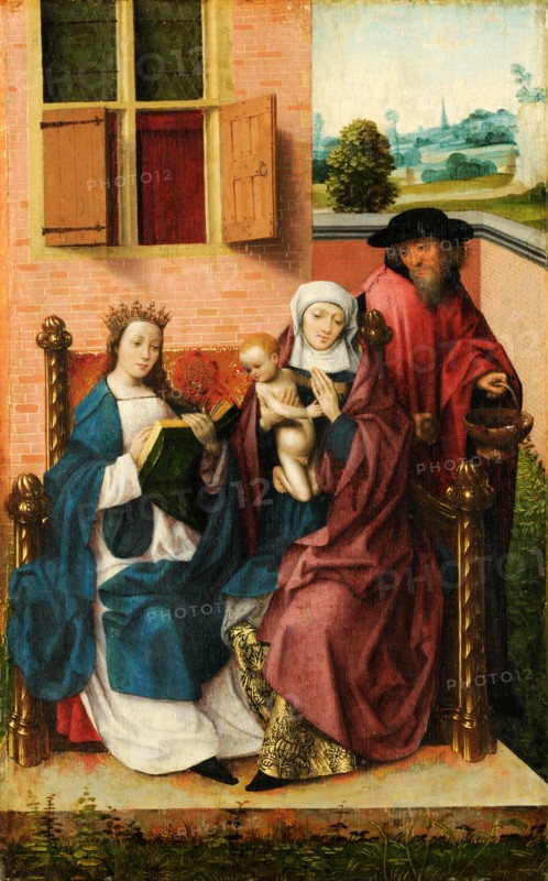 The hl., Anna took part in the hl., Joseph, early 16th C., mixed oak wood, 51.5 x 31.5 cm, unmarked, Haarlemer Meister, 16. Jh., (?)