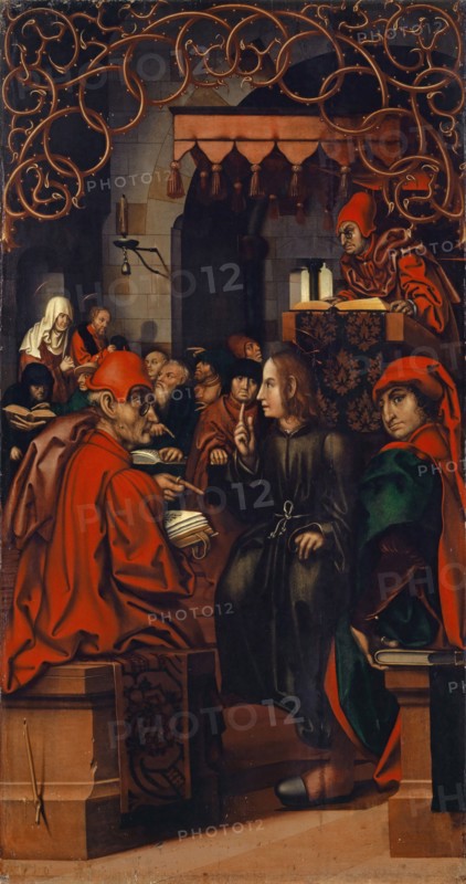 Twelve-year-old Jesus in the Temple, 1512, tempera on paneled softwood, 108.4 x 57.8 cm, unmarked, Hans Fries, Freiburg i. Ü. um 1460 – nach 1523 Bern