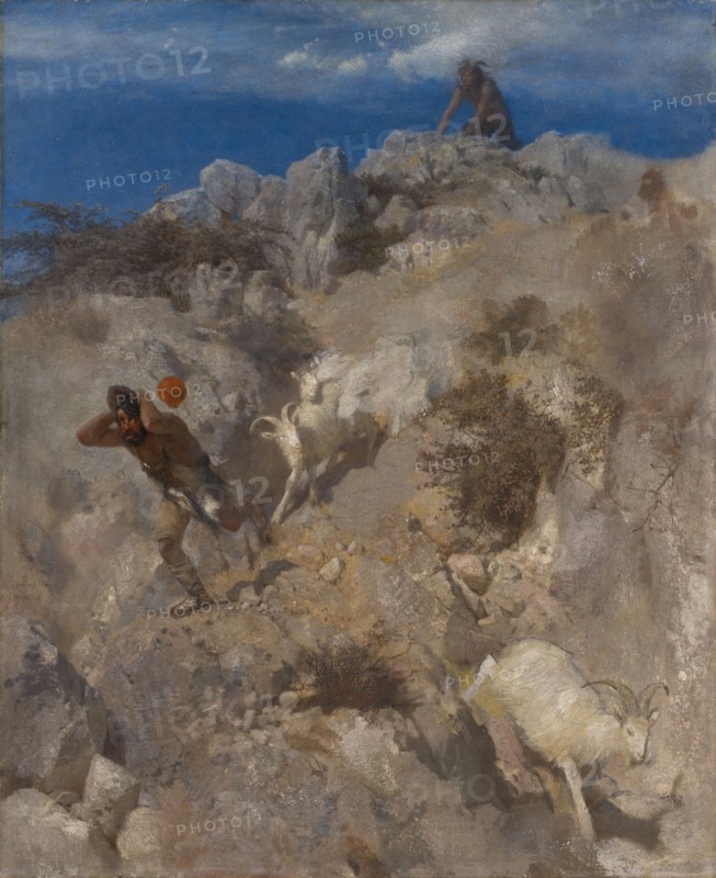 Pan terrifies a shepherd (Panic Horror), 1859, oil on canvas, 78 x 63.8 cm, Unmarked, Arnold Böcklin, Basel 1827–1901 San Domenico