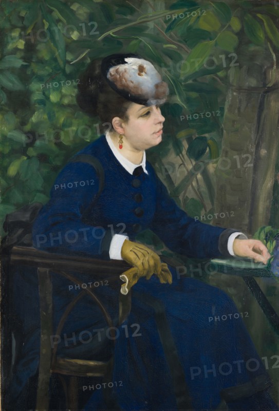 Femme a la mouette, 1868, oil on canvas, 105.5 x 73.4 cm, signed lower left: Renoir., Pierre-Auguste Renoir, Limoges 1841–1919 Cagnes-sur-Mer