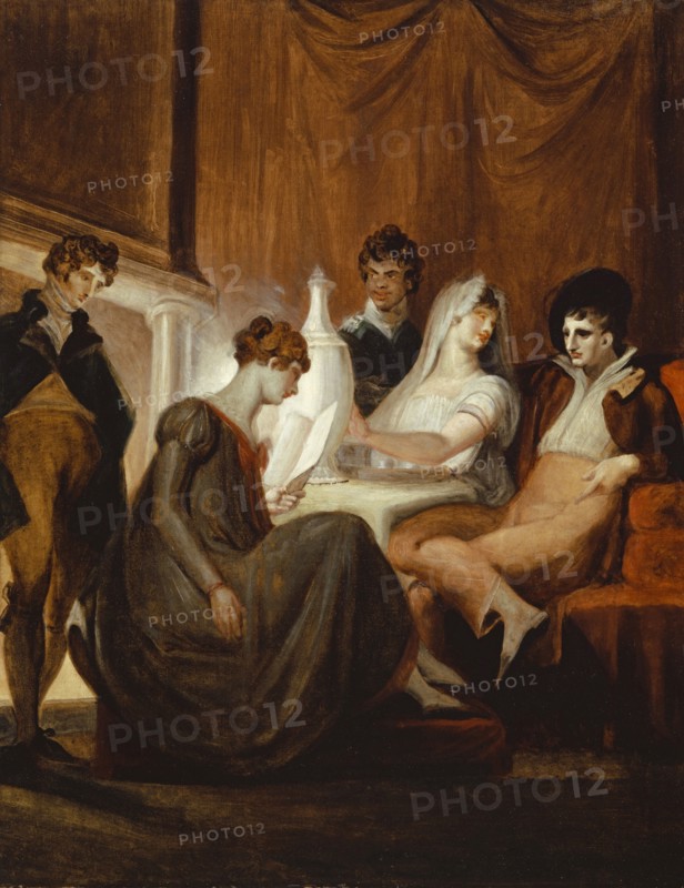 The newspaper in the countryside, 1806/07, oil on canvas, 91.3 x 71 cm, unmarked, Johann Heinrich Füssli, Zürich 1741–1825 Putney Hill b. London