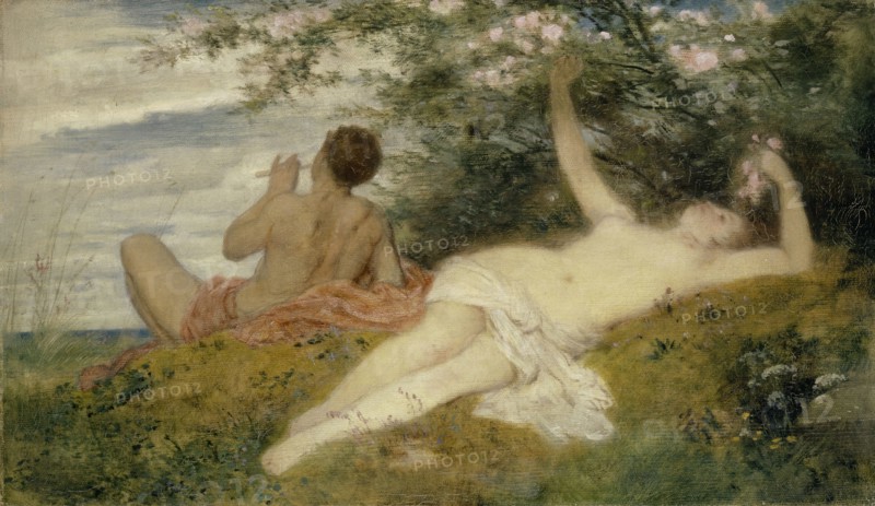 The Spring [sketch], 1862, oil on canvas, 33.4 x 56.9 cm, unmarked, Arnold Böcklin, Basel 1827–1901 San Domenico