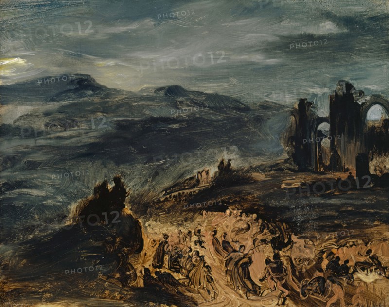 Scène de Sabbat, c. 1831-1833, oil on canvas, 32.3 x 40.5 cm, unsigned, Eugène Delacroix, Charenton-Saint-Maurice/Val-de-Marne 1798–1863 Champrosay bei Paris