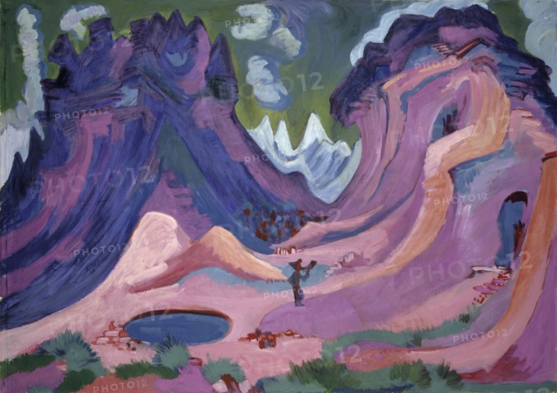 Amselfluh, 1922, oil on canvas, 120 x 170.5 cm, signed lower right: E.LKirchner, Inscribed and signed on the back top right: Amselfluh, ELKirchner, Ernst Ludwig Kirchner, Aschaffenburg 1880–1938 Davos Frauenkirch