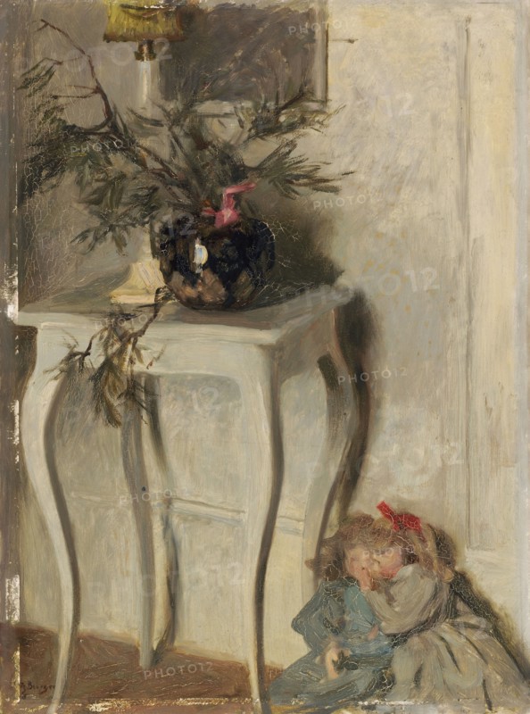 The white little table, 1908, oil on panel, 51 x 38.5 cm, signed and dated lower left: Fritz Burger, 08, Fritz Burger, München 1867–1927 Lindau am Bodensee