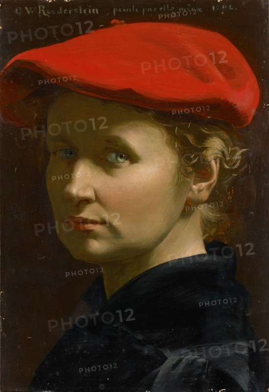 Self-portrait, 1894, tempera on panel, 36 x 24 cm, signed and dated above: O. W. Roederstein peinte par elle même 1894, Ottilie Wilhelmine Roederstein, Zürich 1859–1937 Hofheim im Taunus