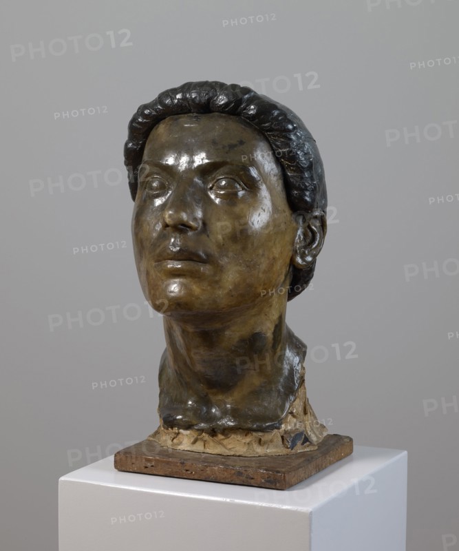 Head of Cupid, 1902, wax, 34.5 x 18.5 x 23.5 cm (without base) |, 2 x 17 x 17 cm (base), Not marked, Carl Burckhardt, Lindau/Zürich 1878–1923 Ligornetto/Tessin