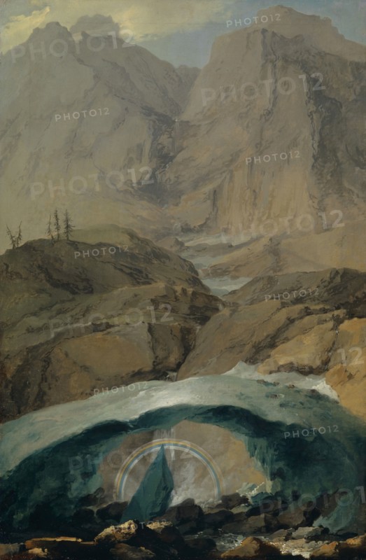 Snow bridge and rainbow in Gadmental, 1778, oil on canvas, 81.6 x 53.6 cm, signed lower left: CWolff 1778, Caspar Wolf, Muri/Aargau 1735–1783 Heidelberg