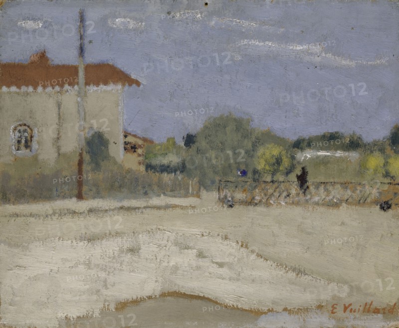 L'Etang-la-Ville: la gare (Passage à l'eau de L'Etang-la-Ville), c. 1900, oil on board, 16.5 x 20.5 cm, signed in red lower right: E Vuillard, Edouard Vuillard, Cuiseaux/Saône-et-Loire 1868–1940 La Baule/Loire-Atlantique