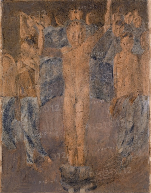 Dressing, oil and pencil on paper, 18.5 x 14 cm, Not referenced, Otto Meyer-Amden, Bern 1885–1933 Zürich