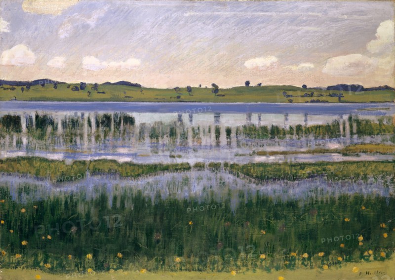 The Burgäschisee, c. 1901, oil on canvas, 49.5 x 69 cm, signed lower right: F. Hodler., Ferdinand Hodler, Bern 1853–1918 Genf