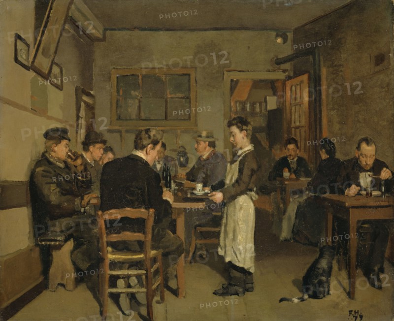 The Pension, 1879, oil on canvas, 38.1 x 46 cm, monogrammed and dated lower right: F. H., ..79, Ferdinand Hodler, Bern 1853–1918 Genf