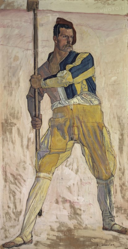 Warrior with Halberd, c. 1898, oil on canvas, 204.5 x 107.3 cm, signed lower right: F. Hodler., Ferdinand Hodler, Bern 1853–1918 Genf