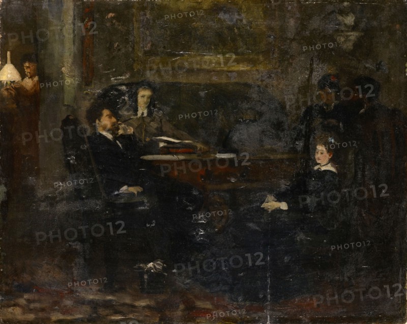 The Leibl family, 1871, oil on canvas, 58.5 x 73 cm, unsigned, Fritz Schider, Salzburg 1846–1907 Basel