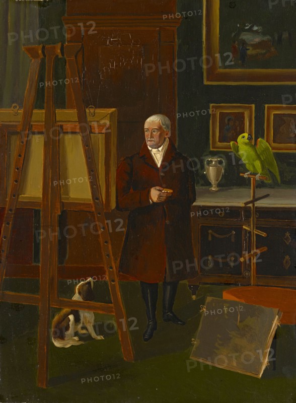 Portrait of the Lord Johann Jakob Bachofen-Burckhardt, oil on panel, 32.5 x 24.5 cm, unsigned, Hieronymus Hess, (Kopie nach (?) / copy after (?)), Basel 1799–1850 Basel