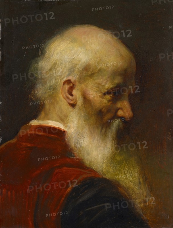 Head of an Old Man, 1886, oil on board, 35.2 x 26.8 cm, signed and dated vertically on the right: Gerôme., 860., Jean-Léon Gérôme, Vesoul/Haute-Saône 1824–1904 Paris