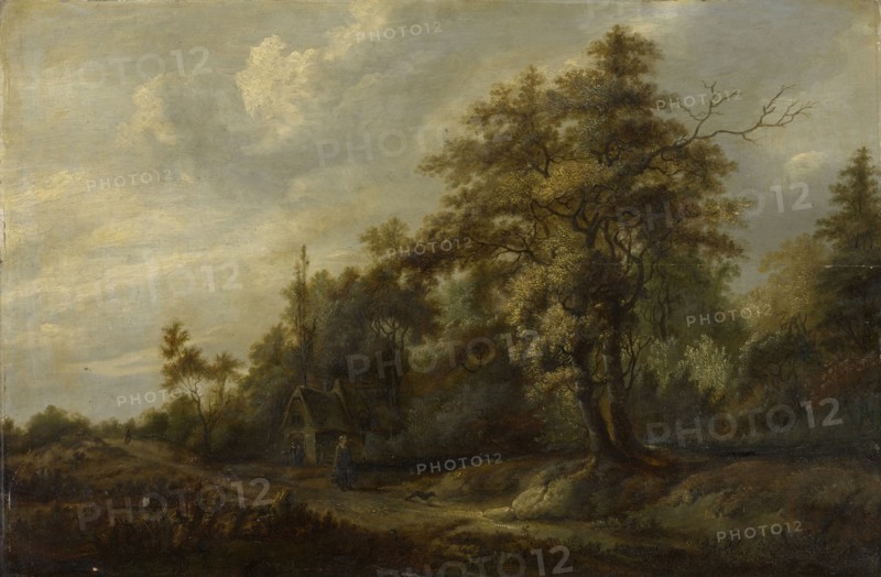 Forest Path with Staffage, Oil on Oak, 56.5 x 83 cm, Not specified, François van Knibbergen, Den Haag 1597– nach 1665 Niederlande