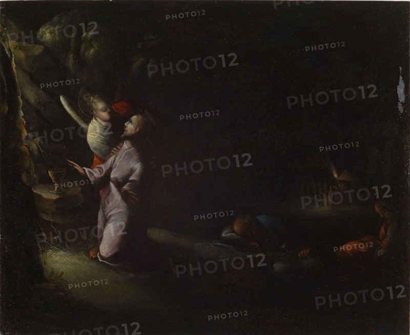 Christ on the Mount of Olives, oil on copper, 18 x 21.5 cm, unsigned, Adam Elsheimer, (Art / style of), Frankfurt a. M. 1578–1610 Rom