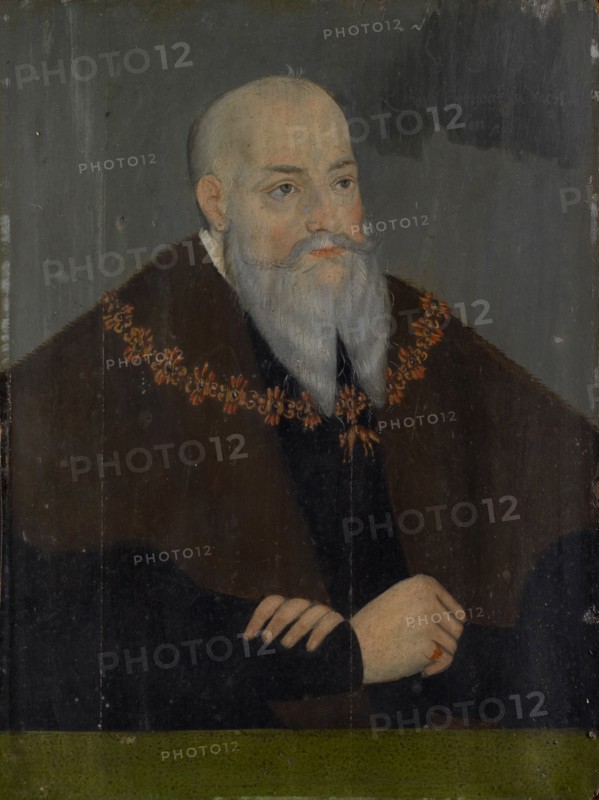 Portrait of Duke Georg of Saxony, oil on coniferous wood, 21 x 15 cm, not specified, Lucas Cranach d. Ä., (Nachahmer / imitator), Kronach 1472–1553 Weimar